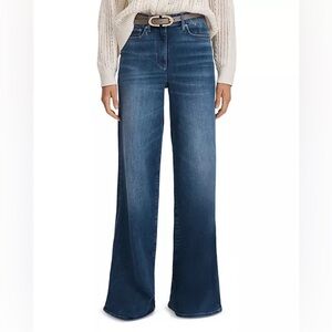 Reiss wide leg high rise denim size 25 L